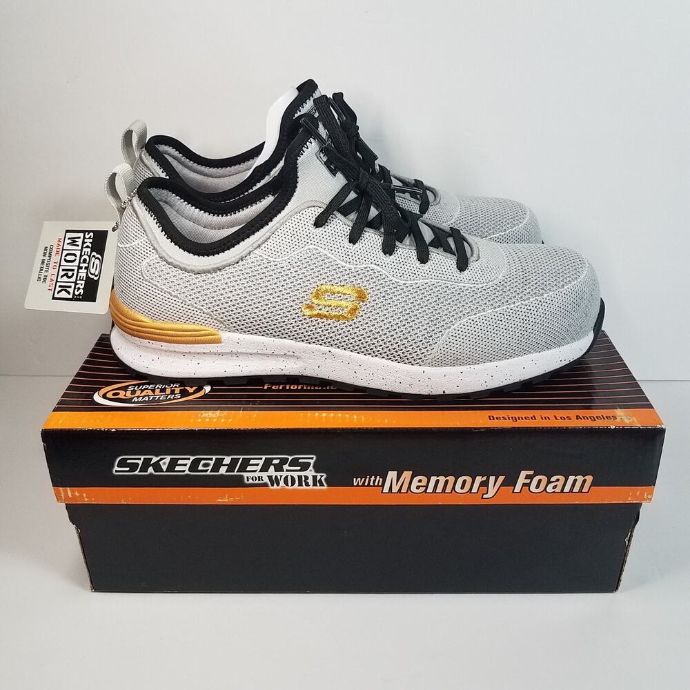 Skechers Women's Bulklin Balran Comp Toe Work Safety Shoes, 108033/GYBK Sz 10